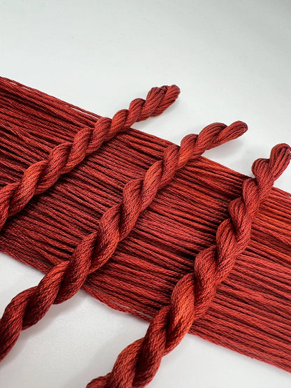 Terracotta | Hand dyed, 6 Strand Embroidery Floss