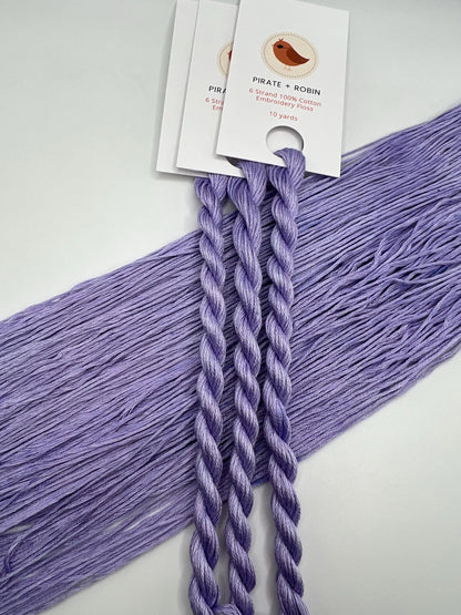 Wisteria | Hand dyed, 6 Strand Embroidery Floss