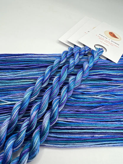 Wolfsbane | 6 Strand Silk Embroidery Floss, Hand Dyed