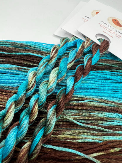 Woodland Breeze | Size 20 Hand Dyed, 6 cord Cordonnet Thread